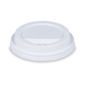 100 Stk. Deckel für Coffee to Go Becher 300 ml und 400 ml Ø90mm weiß